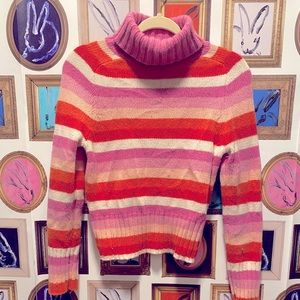 Vintage Gap Striped Turtleneck Sweater Size XS